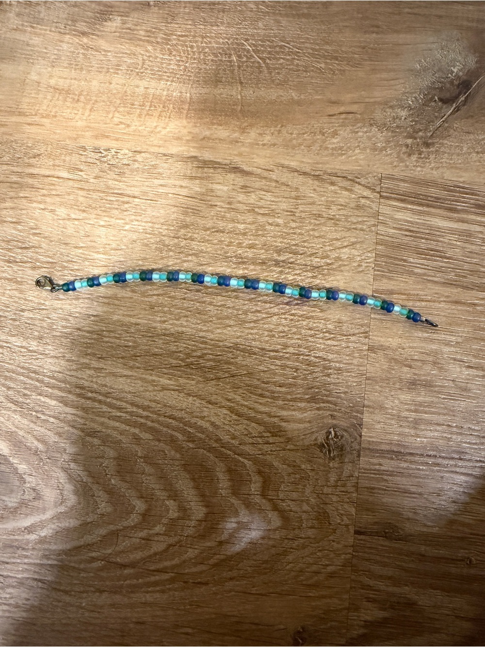 Blue Seed Bead Bracelet
